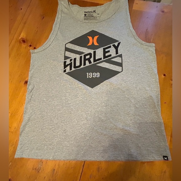 Hurley Gray Tank with Black and Orange Graphic - Picture 8 of 9